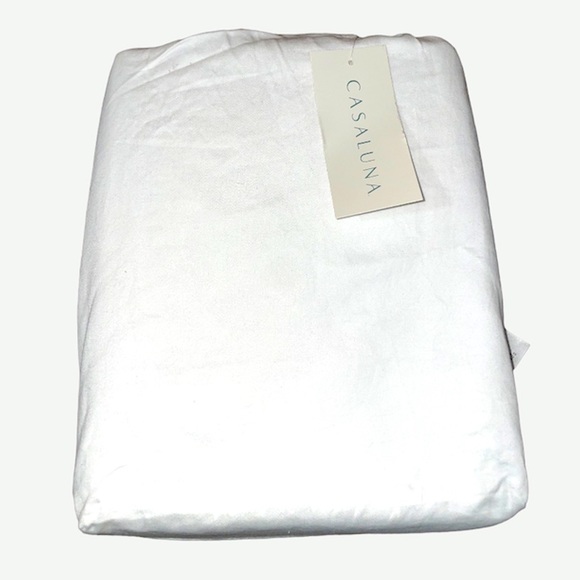 Casaluna Bedding Casaluna White Queen Fitted Sheet 0 Supima Cotton